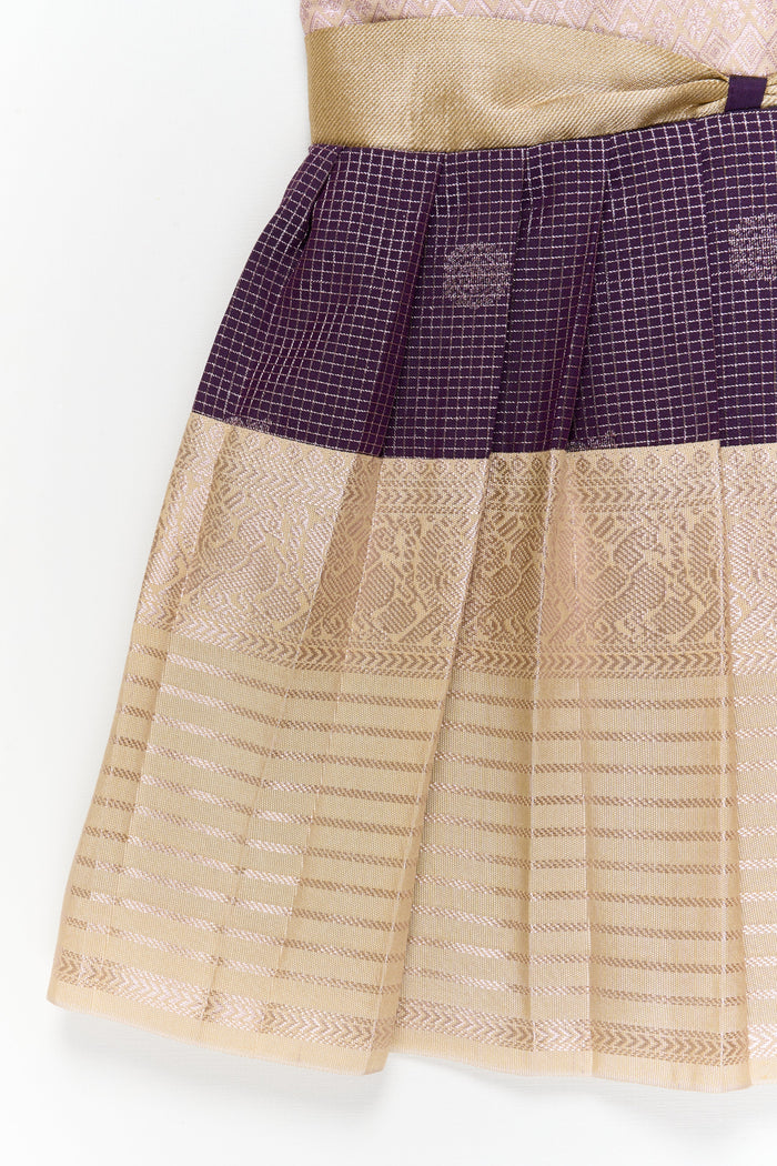 The Nesavu Girls Kanchi Silk Frock Girls Kanchi Silk Frock for Weddings and Traditional Functions Nesavu Nesavu girls kanchi silk frock for weddings and traditional festive celebrations