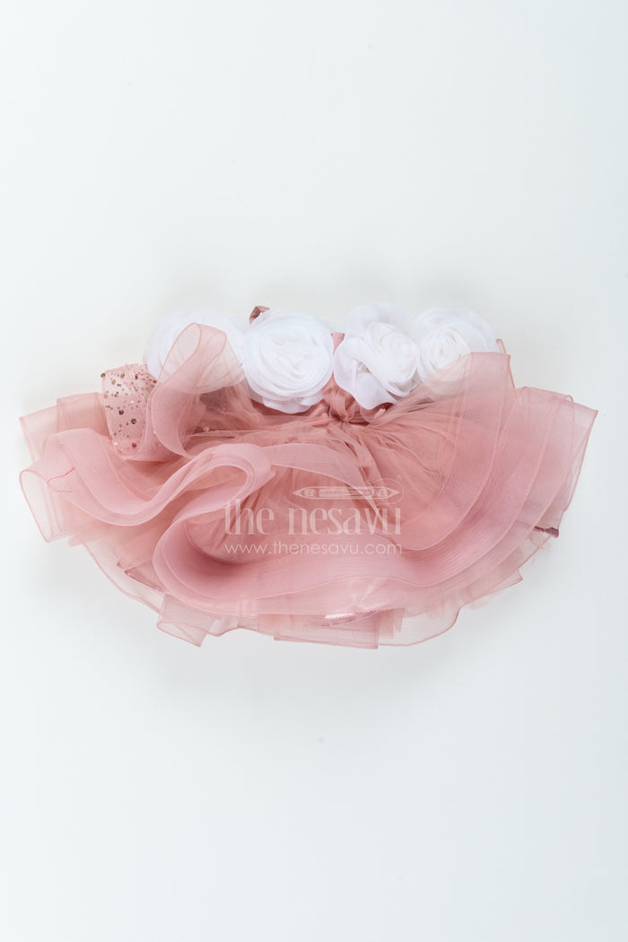 The Nesavu Girls Fancy Party Frock Girls Layered Party Frock for Birthdays and Special Celebrations Nesavu Nesavu Girls Layered Net Sequin Party Frock For Birthdays Family Celebrations And Special Occasions