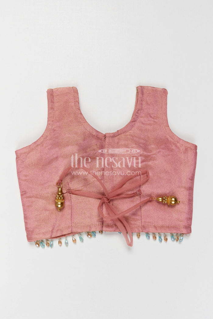 The Nesavu Girls Lehenga Choli Girls Lehenga Choli for Birthday Celebrations and Festive Events Nesavu Nesavu Girls Lehenga Choli For Birthday And Festive Events With Viscose Silk And Embroidered Design