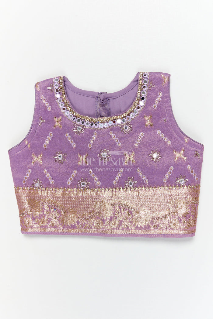 The Nesavu Girls Lehenga Choli Girls Lehenga Choli for Birthday Celebrations and Festive Gatherings Nesavu Nesavu girls lehenga choli for birthdays and festivals with zari border and tassel dupatta