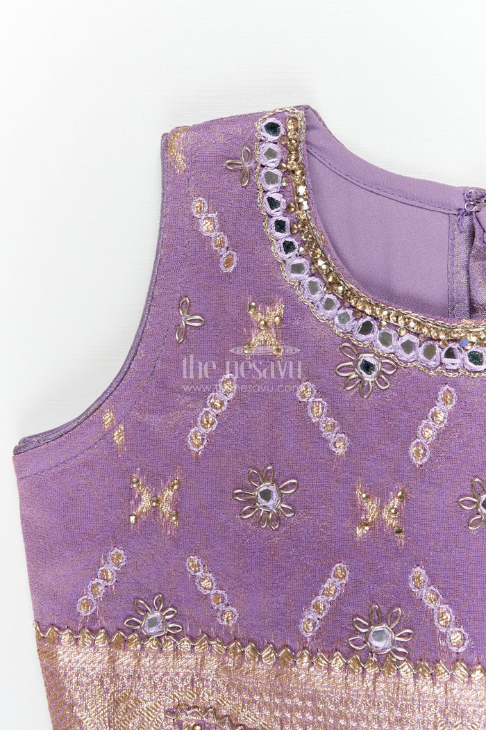 The Nesavu Girls Lehenga Choli Girls Lehenga Choli for Birthday Celebrations and Festive Gatherings Nesavu Nesavu girls lehenga choli for birthdays and festivals with zari border and tassel dupatta