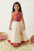 The Nesavu Girls Lehenga Choli Girls Lehenga Choli for Festive Celebrations and Traditional Wear Nesavu 16 (1Y) / Blue / Viscose GL903B-16 Nesavu Girls Lehenga Choli For Festive Celebrations With Textured Viscose Silk And Embroidered Yoke Design