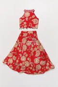 The Nesavu Girls Ethnic Lehenga Girls Lehenga Choli for Festive Weddings and Family Functions Nesavu 16 (1Y) / Red / Viscose Silk GL737A-16 Nesavu girls lehenga choli for festive weddings and functions in red viscose silk