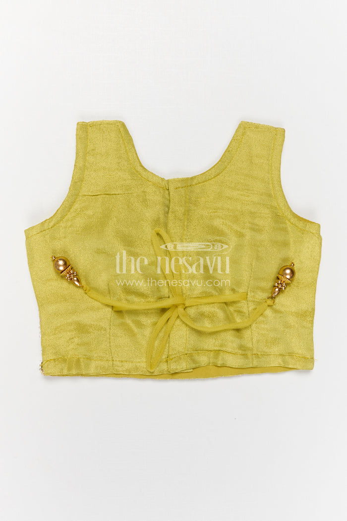 The Nesavu Girls Lehenga Choli Girls Lehenga Choli for Weddings and Diwali Celebrations Nesavu Nesavu Girls Lehenga Choli For Weddings And Festive Wear With Viscose Silk And Designer Embroidery