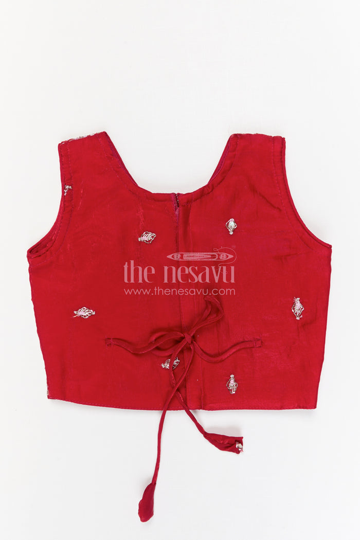 The Nesavu Girls Lehenga Choli Girls Lehenga Choli for Weddings and Festives Nesavu Nesavu girls silk crepe embroidered lehenga choli for weddings festive celebrations and special occasions