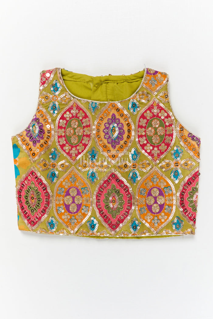 The Nesavu Girls Lehenga Choli Girls Lehenga Choli for Weddings and Traditional Family Functions Nesavu Nesavu girls lehenga choli for weddings and traditional celebrations with embroidered blouse