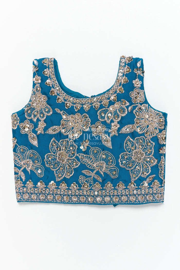 The Nesavu Girls Lehenga Choli Girls Lehenga Choli Set with Flared Skirt and Matching Dupatta Nesavu Nesavu georgette lehenga choli girls dupatta