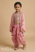 The Nesavu Girls Lehenga Choli Girls Lehenga Choli with Flared Skirt and Traditional Dupatta Nesavu 16 (1Y) / Peach GL705A-16 Nesavu traditional lehenga choli set girls dupatta