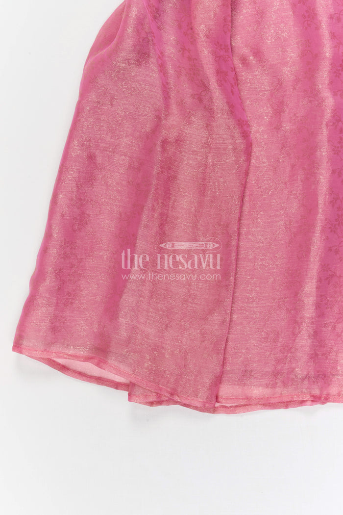 The Nesavu Girls Fancy Lehenga Girls Lehenga for Weddings and Festive Celebrations Nesavu Nesavu girls tissue organza lehenga for weddings festive celebrations and special occasions
