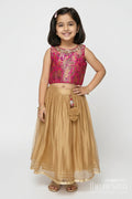 The Nesavu Girls Lehenga Choli Girls Lehenga for Weddings and Traditional Celebrations Nesavu 16 (1Y) / Purple GL803B-16 Nesavu girls lehenga choli in chinon silk for weddings and festive occasions with designer yoke