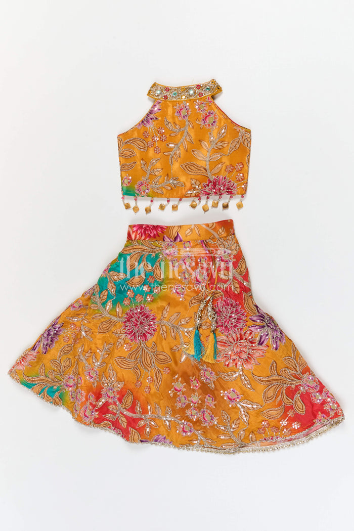 Girls Lehenga Set for Festive Celebrations and Traditional Family Occasions