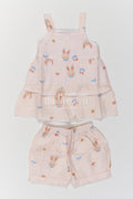 Girls Muslin Co Ord Set for Holidays Playdates and Relaxed Family Outings