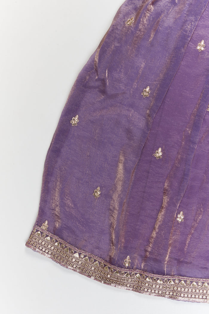 The Nesavu Girls Sharara / Plazo Set Girls Organza Sharara Set with Zari Embroidery for Weddings and Receptions Nesavu Nesavu girls organza sharara set with zari embroidery and dupatta – ideal for weddings and festive functions