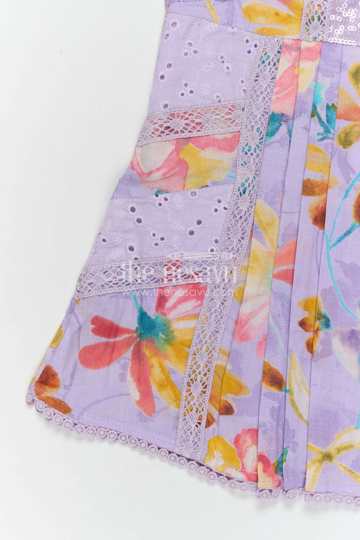 The Nesavu Girls Cotton Frock Girls Printed Cotton Frock for Playdates and Everyday Summer Comfort Nesavu Nesavu Girls Cotton Digital Print Frock For Playdates Casual Outings And Everyday Kids Wear