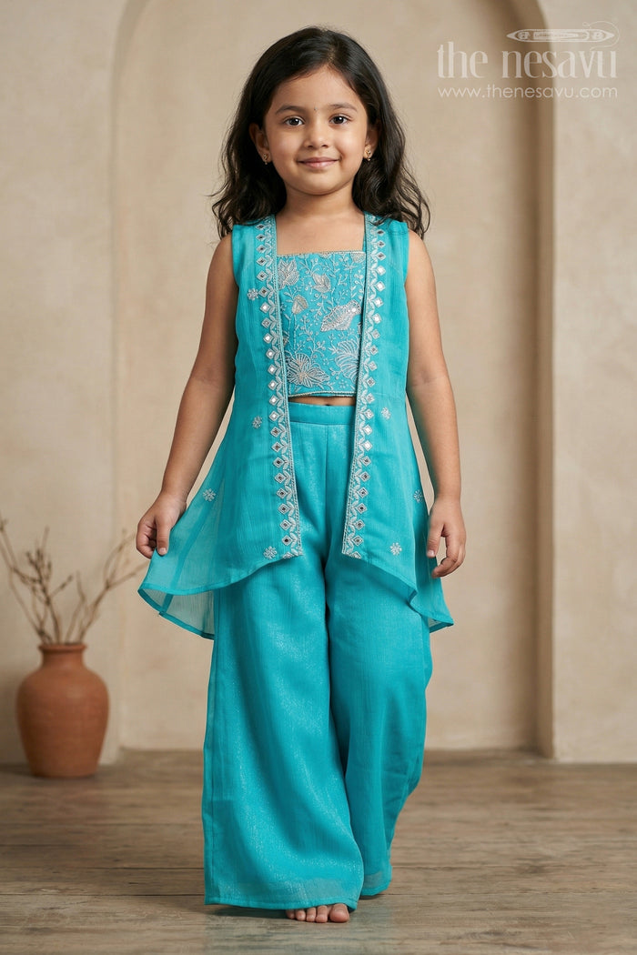 Girls Sharara Palazzo Set for Festive Functions and Wedding Events