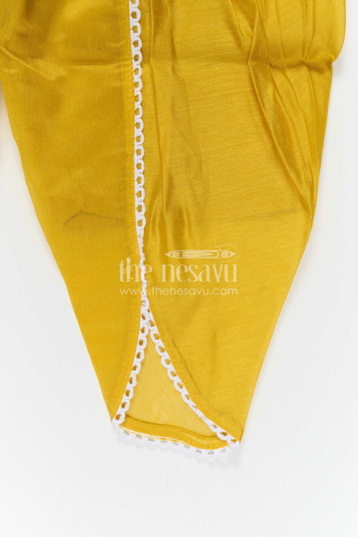 The Nesavu Girls Sharara / Plazo Set Girls Sharara Set for Festive Occasions and Traditional Outings Nesavu Nesavu Girls Sharara Set For Festive Occasions With Georgette Chikankari Embroidery And Comfortable Fit