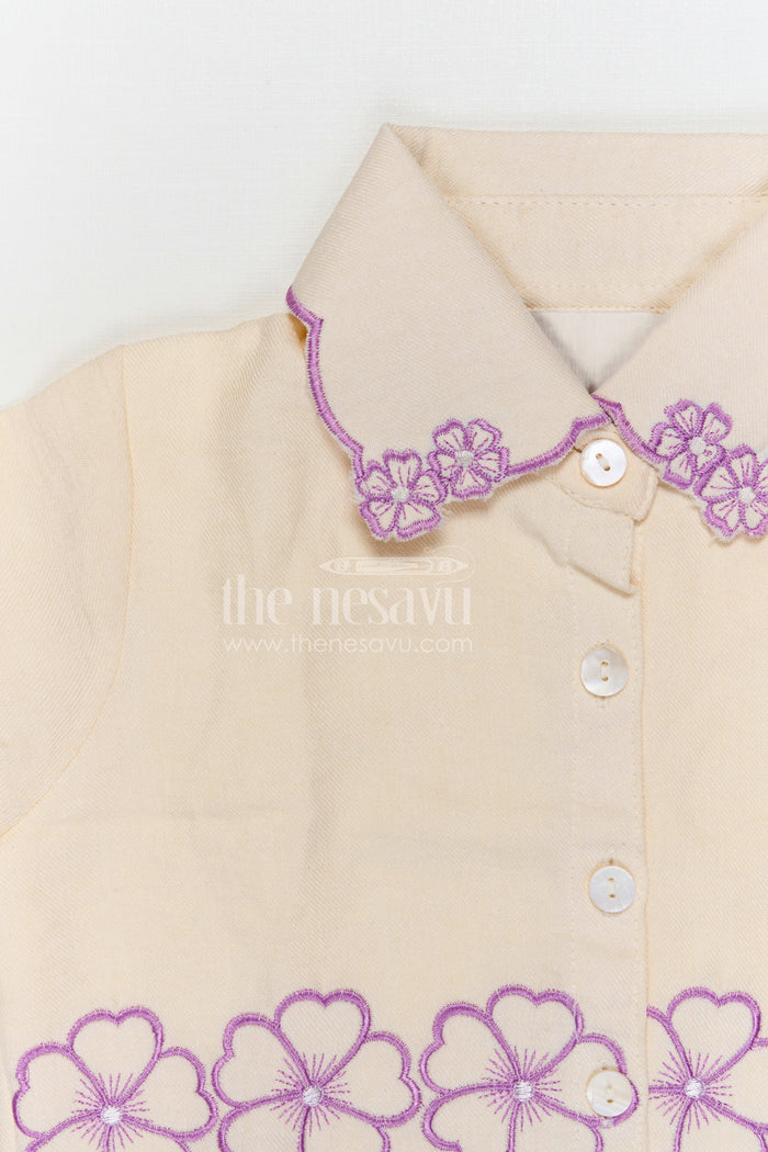 The Nesavu Girls Sharara / Plazo Set Girls Sharara Set for Weddings and Festival Events Celebration Nesavu Nesavu girls sharara set for weddings festive celebrations and cultural events with embroidered ethnic design