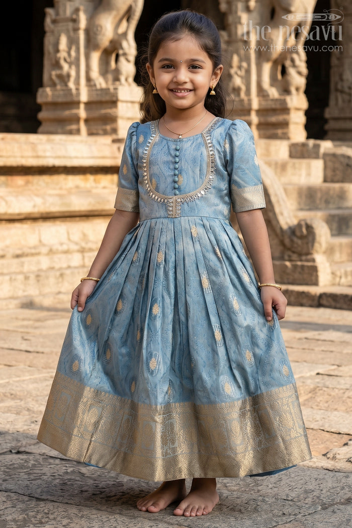 Girls Silk Gown for Weddings and Traditional Family Functions