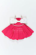 The Nesavu Girls Fancy Party Frock Girls Twirl Frock for Birthday Parties and Family Photo Moments Nesavu 16 (1Y) / Pink / Satin PF306C-16 Nesavu Girls Twirl Party Frock In Scuba For Birthdays Cake Cutting Celebrations And Family Photoshoots