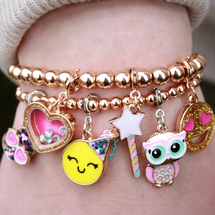 Gold Stretch Bead Bracelet