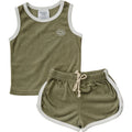 Green Terry Cloth Short Set