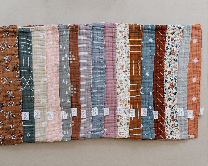 Grey Dash Burp Cloth
