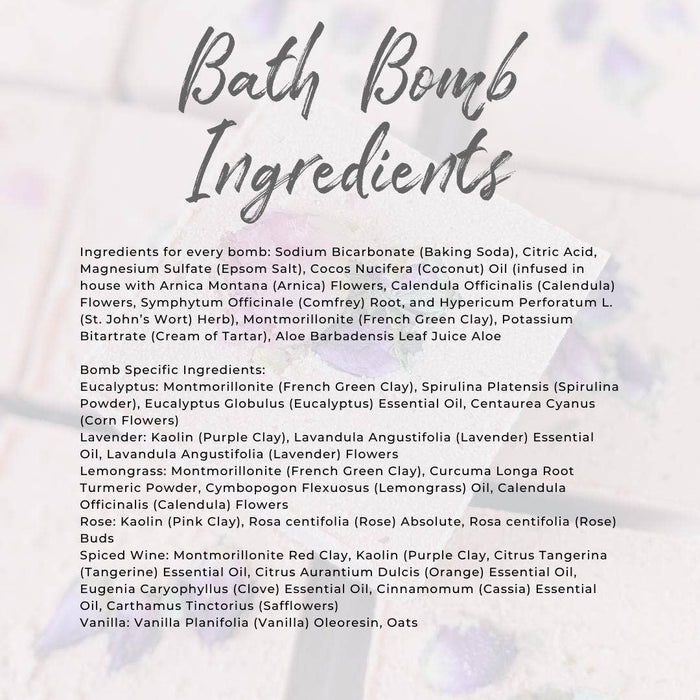 Herbal-Infused Eucalyptus + Corn Flower Bath Bomb