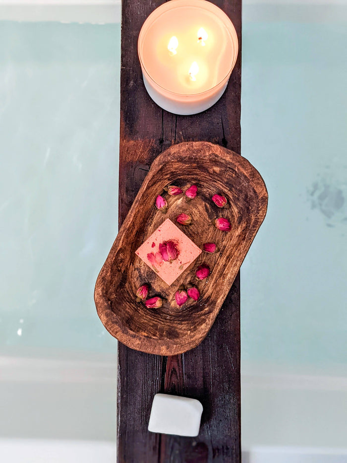 Herbal-Infused Rose Bath Bomb