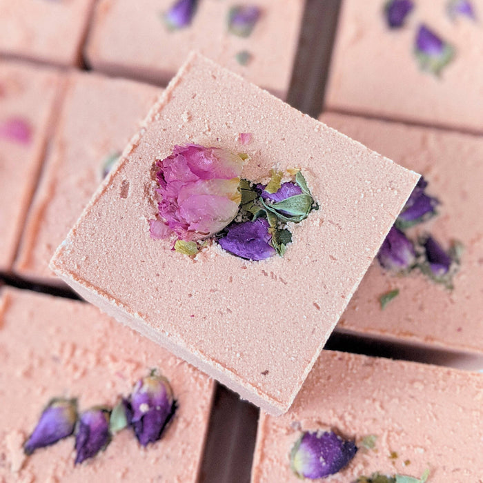 Herbal-Infused Rose Bath Bomb