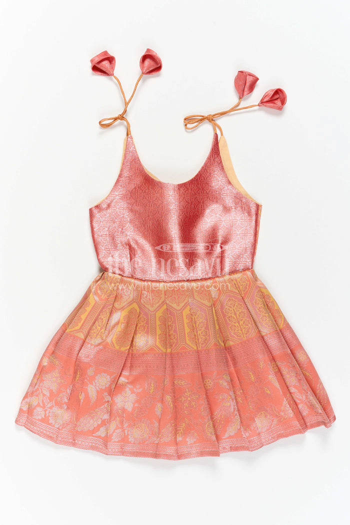 Infant Kanchi Silk Frock for Baby Shower Function