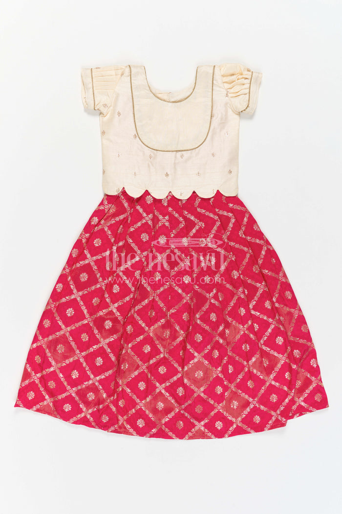 Infant Pattu Pavadai for Naming Ceremony and Temple Visit