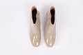 Aerial view of Izzy boot in Taupe. Womens ankle boot available in European sizes 42-46. Standard and wide fit.