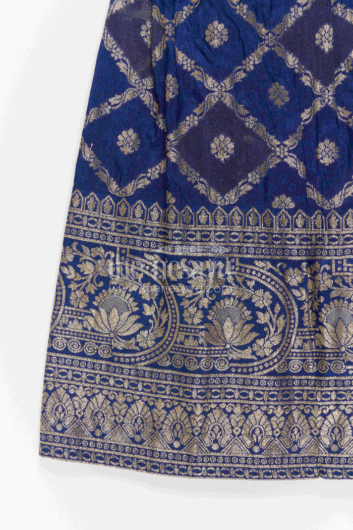 Kids Ethnic Silk Gown for Wedding Events and Celebrations
