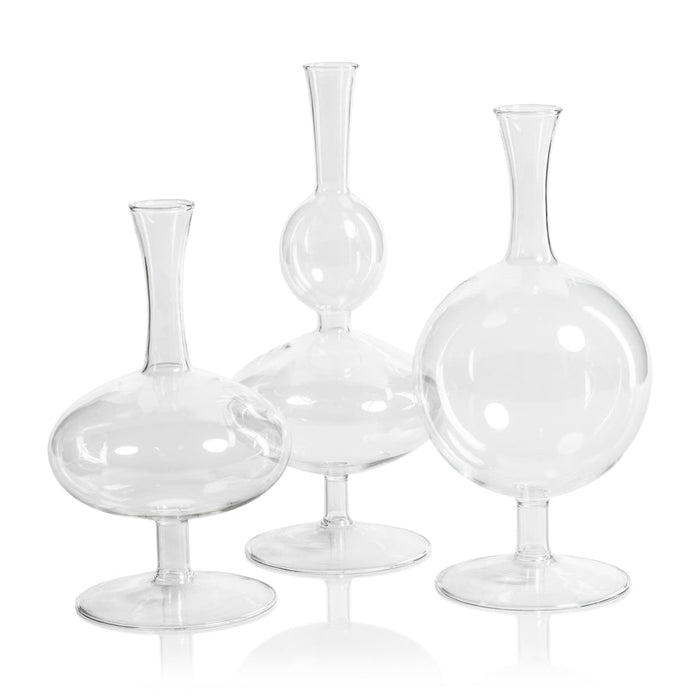 Lily Glass Footed Vases - Vases by Carlyle Avenue