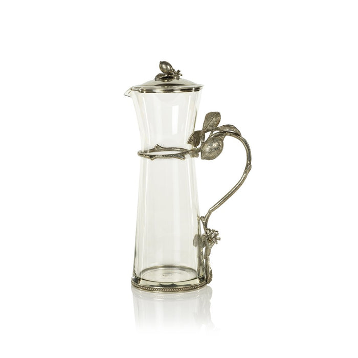 Limon Agria Pewter & Glass Pitcher w/Lid - Drinkware by Carlyle Avenue