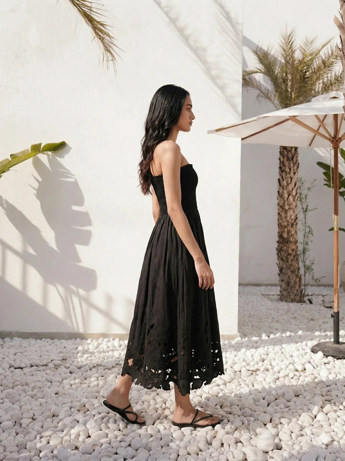 Lina Handcrafted Linen Dress Bloome