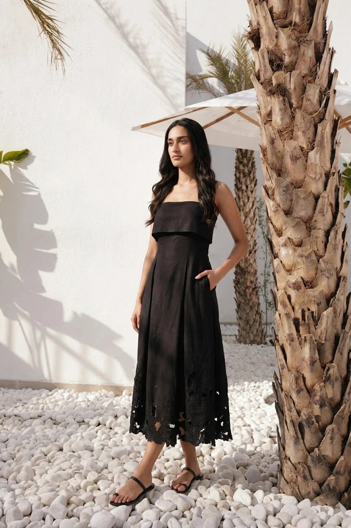 Lina Handcrafted Linen Dress Bloome