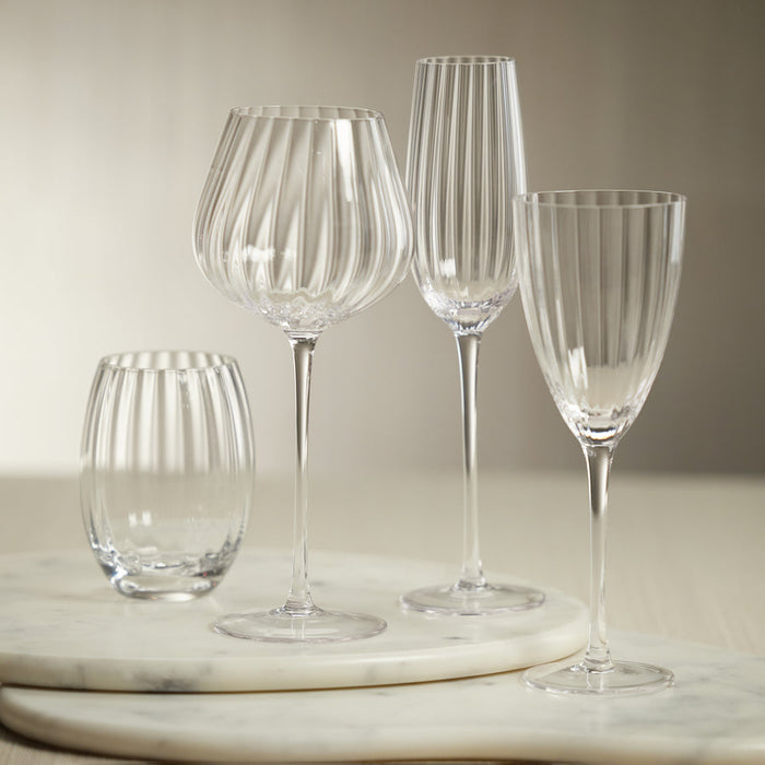 Madeleine Optic Glassware Collection - Clear (SINGLE) - Glassware by Carlyle Avenue