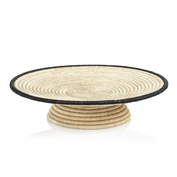 Martigues Coiled Abaca Footed Tray - Decorative Bowls by Carlyle Avenue