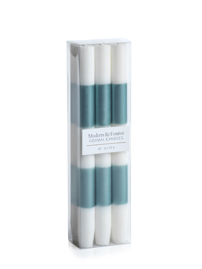 Modern & Festive Metallic Formal Taper Candles - Box of 6 - Candles by Carlyle Avenue