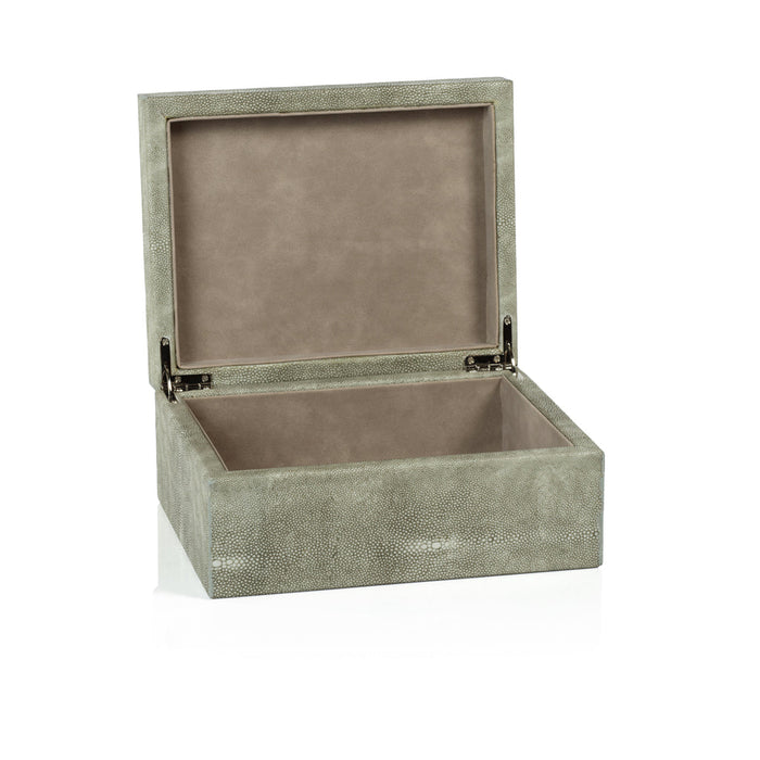 Moorea Shagreen Leather Box - Decorative Accessories by Carlyle Avenue