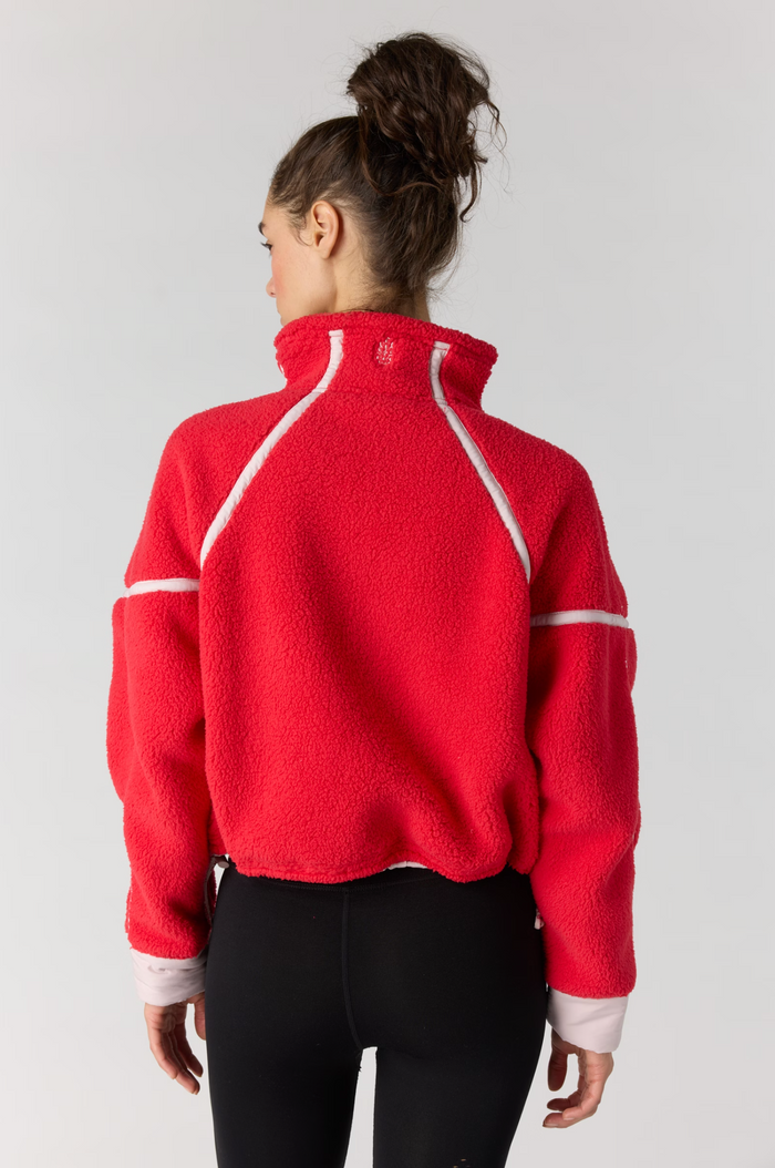 Mountain High 1/2 Zip in Candy Apple/Pearl