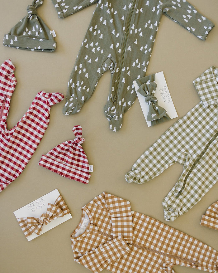 Mustard Gingham Zipper
