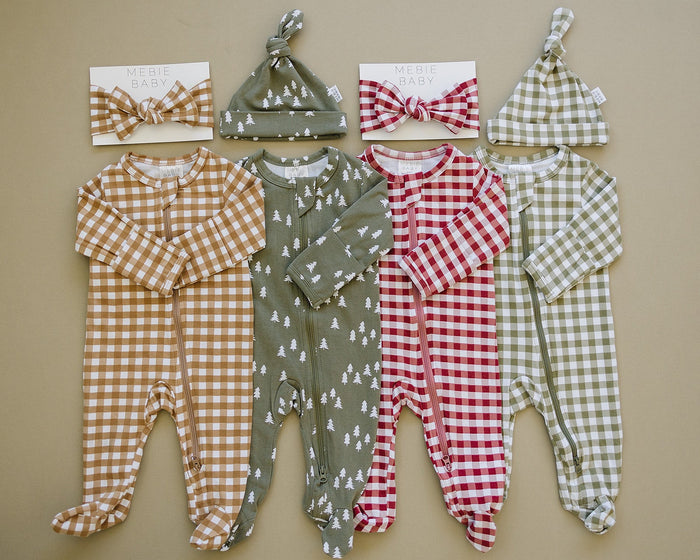 Mustard Gingham Zipper