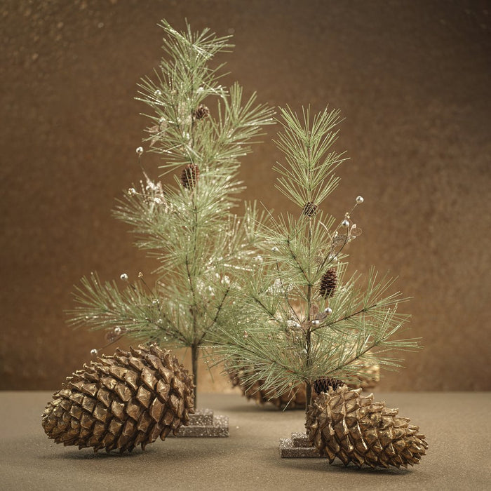 Needle Pine Tree with Small Pine Cones - Holiday Decor by Carlyle Avenue