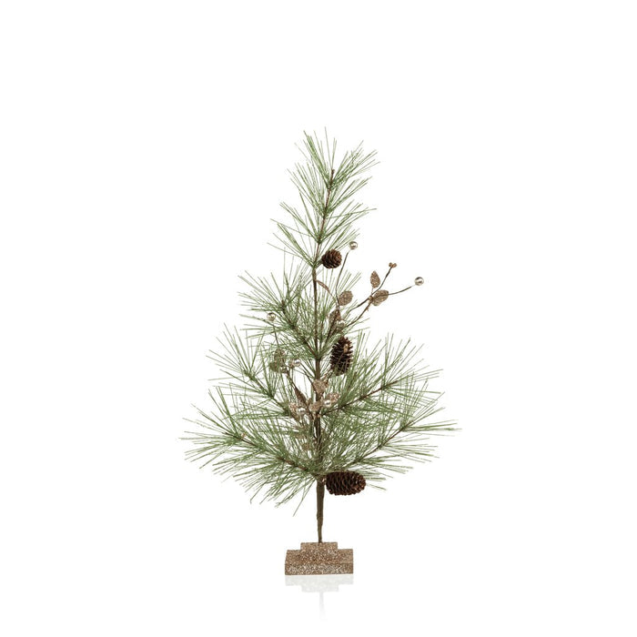 Needle Pine Tree with Small Pine Cones - Holiday Decor by Carlyle Avenue