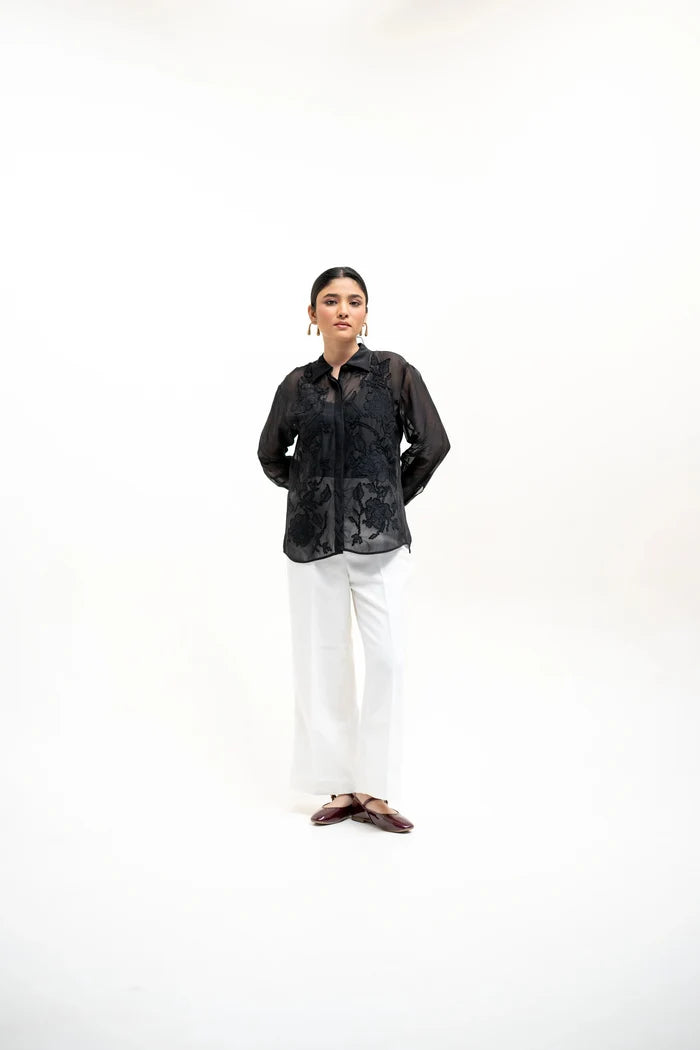 NOIR ORGANZA SHIRT Bloome