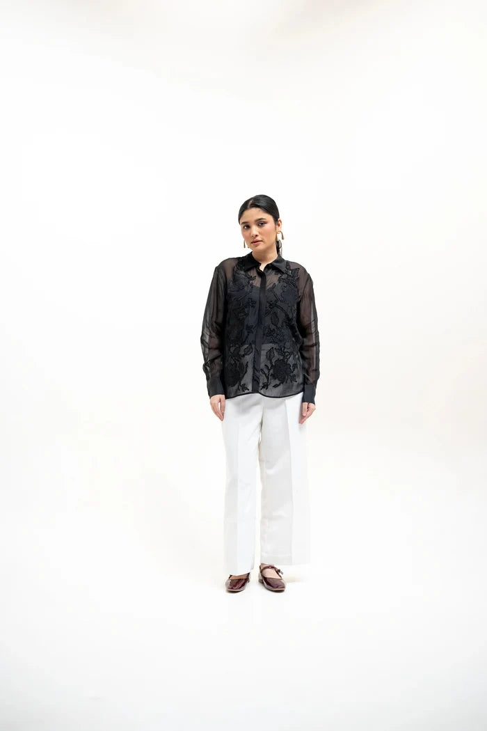 NOIR ORGANZA SHIRT Bloome