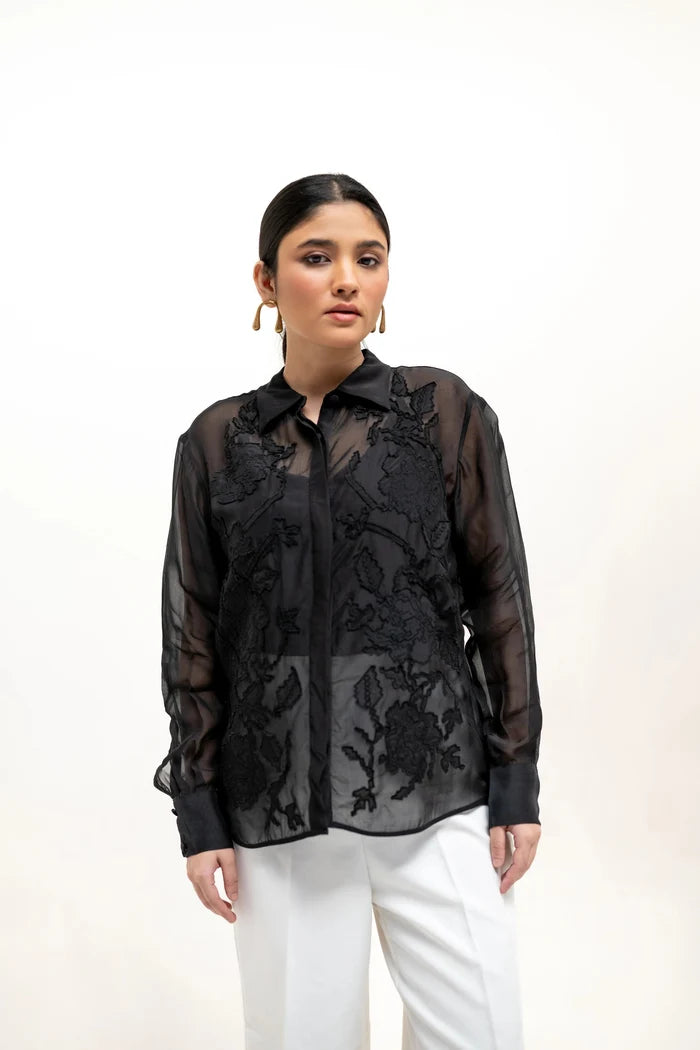 NOIR ORGANZA SHIRT Bloome