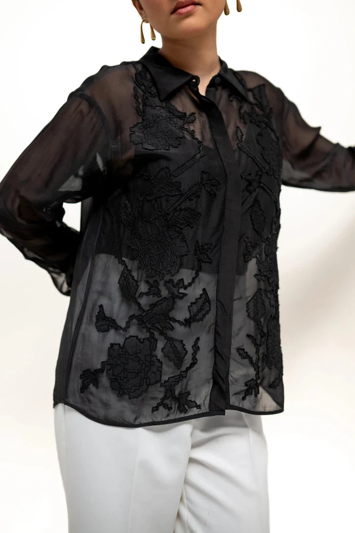 NOIR ORGANZA SHIRT Bloome